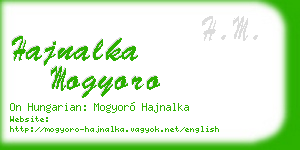 hajnalka mogyoro business card